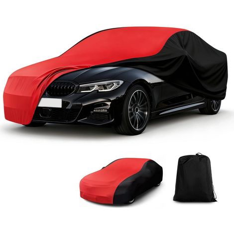 Autoabdeckung Indoor Stretch Staubdicht für Limousine, SUV, Sportwagen XL Rot/Schwarz (1/5)