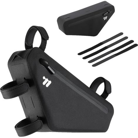 Bolso triangular, diseño impermeable, ligero y duradero, negro. (1/2)