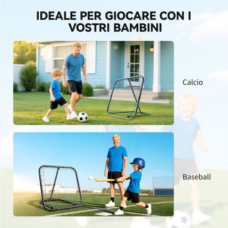 Filet d'entraînement de football en acier réglable, angle variable, taille 78x84x65-78 cm (1/5)