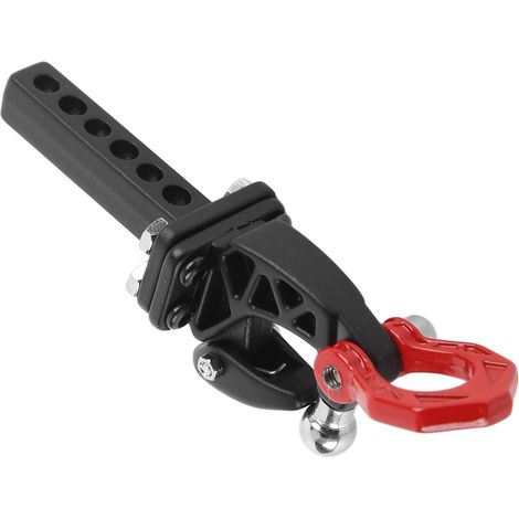 Crochet d'attelage de remorque en aluminium pour SCX10 RC Crawler, accessoires rouges (1/5)