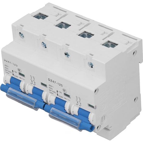 Disjoncteur à verrouillage, pouvoir de coupure de 10 kA, installation sur rail, mini-inverseur manuel double alimentation 450 V CA, 125 A (1/5)