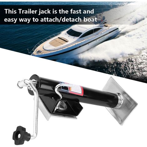 Pièces pour remorque de yacht de 907 kg (2000 lb) : cric de caravane, roue jockey, support métallique robuste (1/5)