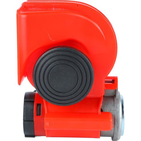 Avertisseur pneumatique 12V rouge forme carrée, klaxon électrique puissant pour moto, camion, bateau, corne escargot unique, fort volume (1/5)