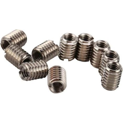Insert Fileté - Acier Inoxydable 303 - M4x0,7 Femelle / M6x1 Mâle - 8 mm - Réparation Filetage - 10 Pièces (1/5)