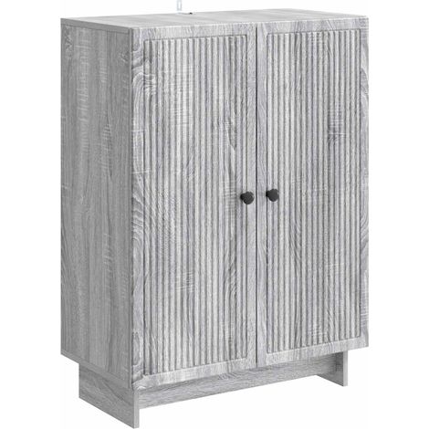 vidaXL  Sideboard  Grey Sonoma 66 x 34.5 x 90 cm Engineered Wood