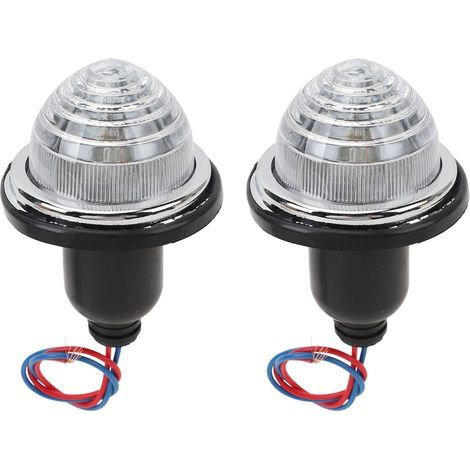 2pcs 72 mm arrière de frein arrière feu LPB630 DC12V lampe à queue pour un mini Morris Minor Traveler transparent transparent (1/5)