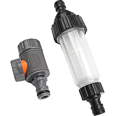 3/4-Zoll-Wasserfilter für Gartenschläuche – 2 Anschlüsse inklusive – Kompatibel mit Hochdruckreinigern, Gartenpumpen und Wohnwagen – Effiziente Filtration (1/5)