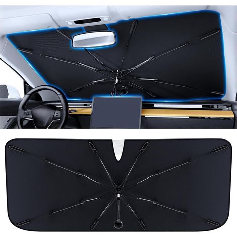 Sonnenschutz Frontscheibe Auto mit 360° Schaft, UV-Schutz, Hitzeschutz, faltbar, M (1/5)