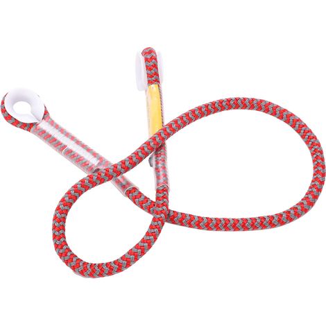Sangle de sécurité professionnelle pour escalade et rappel, boucle en D rouge 80 cm (1/5)