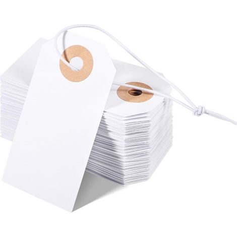100 etichette di carta multifunzionali, etichette regalo scrivibili, biglietti di ringraziamento per buoni regalo, regali fatti in casa (1/5)