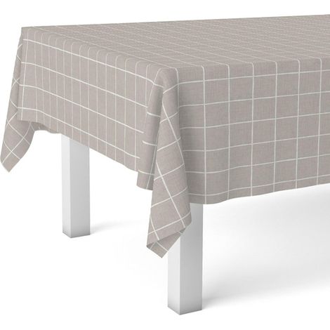 1 Nappe en toile cirée 220x140 cm, Imperméable, Anti-taches, PVC, Pour salle à manger