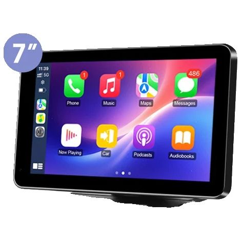 Autoradio, touchscreen, doppia modalità audio, compatibile con vari veicoli, lettore per auto da 7 pollici, Nessuno (1/2)