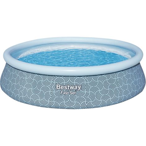 Bestway Piscine gonflable ronde Bestway Fast Set 396 x 84 cm bleu (1/5)