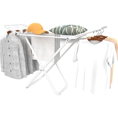 Étendoir à Linge, Séchoir Pliable,Support de Séchage sur Pieds, Utilisation Intérieure/Extérieure, Draps et Vêtements (1/3)