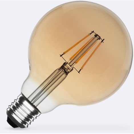LED-Glühbirne Filament E27 6W 600 lm G95 Gold No Flicker 2200K Superwarm