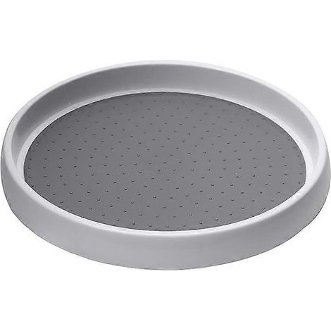 Plateau rotatif en plastique pour épices, plateau rond, étagère à épices rotative à 360° pour placard ou garde-manger (30 cm) (1/5)