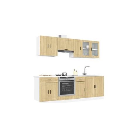 Ensemble d'armoires de cuisine 8 pcs Kalmar bois d'ingénierie (1/5)