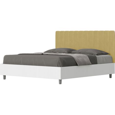 Letto Matrimoniale 160x190 cm Senza Rete Kaia Ocra (1/5)