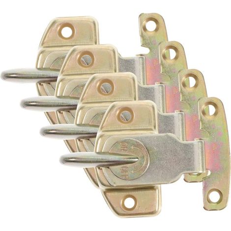 Lot de 4 loquets en fer à finition satinée et surface lisse pour table (1/5)