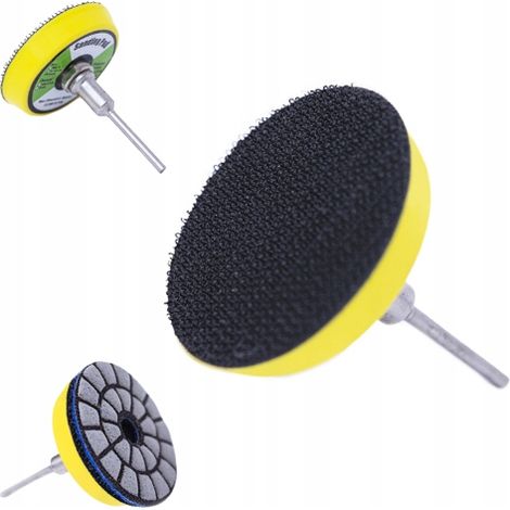 Klettscheibe 50mm Adapter für diamantbeschichtete Polierpads für Proxxon M6 (1/5)