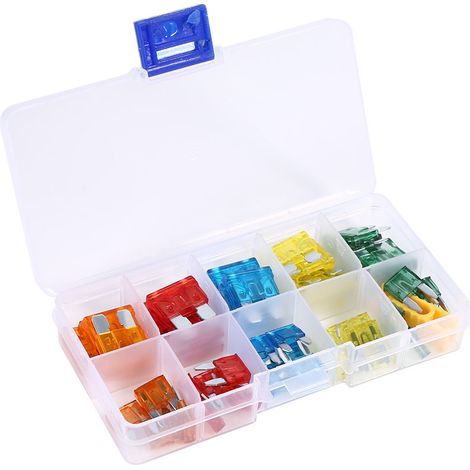 Set mit 50 verschiedenen Flachsicherungen – 5 A, 10 A, 15 A, 20 A, 30 A für Autos (1/5)