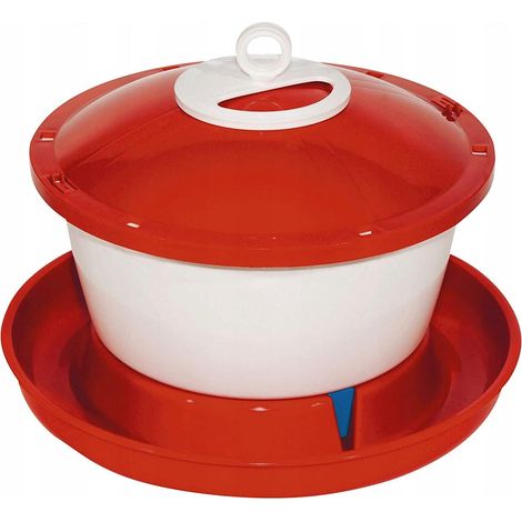 Bebedero para pollos kerbl Rapid Clean rojo 6 litros PVC