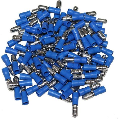 CONNETTORI MASCHI TONDI BLU 5 - SACCHETTO DA 50 CONNETTORI