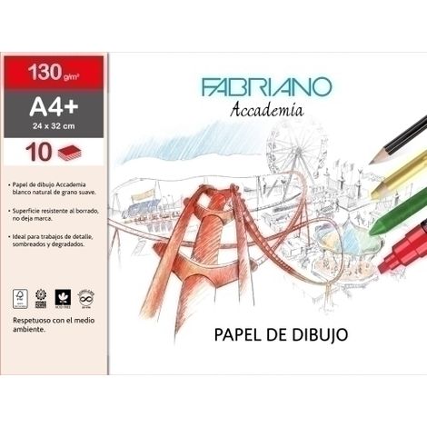 LAMINAS DIBUJO FABRIANO 24X32 LISA B/10 - Pack de 10 unidades