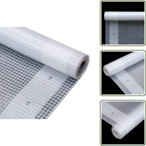 Protección contra rayos UV - vidaXL Lona impermeable 260 g/m² 4x10 m blanca - Cubierta para invernadero