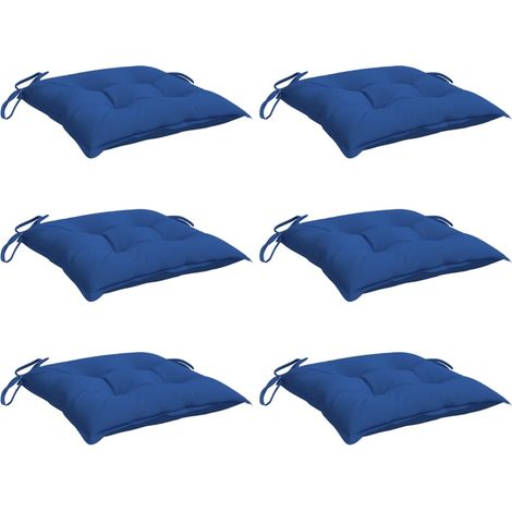 Cuscini per Sedia 6 pz Blu 40x40x7 cm in Tessuto Oxford vidaXL