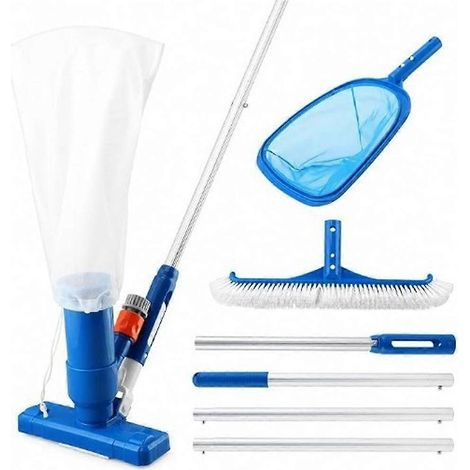 Kit de nettoyage pour piscines hors sol, comprenant un aspirateur et un skimmer, ainsi qu'un aspirateur à jet pour spa avec filet et brosse (interface US) - JBMEDIA (1/4)