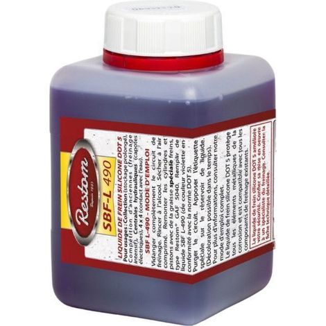 RESTOM - Liquide de Frein Silicone - Dot 5 - SBF L490 - 1L