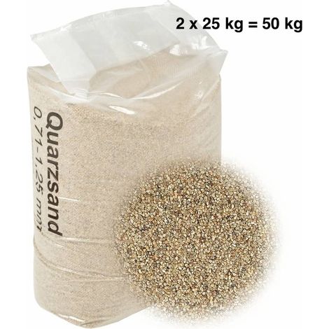 Sable Quartz Filtre Piscine 50 kg. LIVRAISON GRATUITE. Granuilométrie 0,7- 1,25 mm