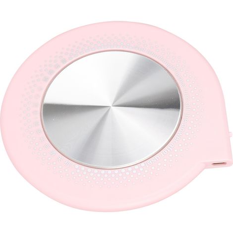 Tapis chauffant USB 55°C pour tasse - Antidérapant, protecteur de bureau, multifonction (Rose)
