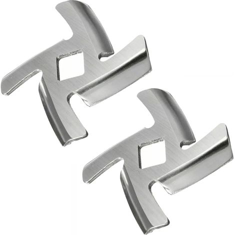 Fleischwolfmesser aus Edelstahl, Messer für Fleischwölfe, Messer für Porkert Nr. 5 für Fleischwölfe, Ersatzmesser für professionelle Fleischwölfe (Silber/2 Stück) (1/5)