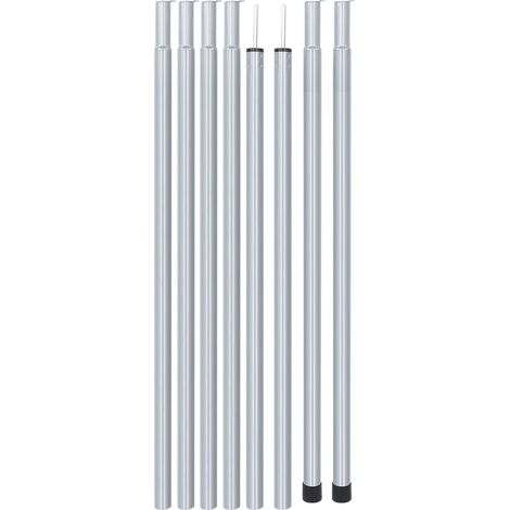 8 Pièces Tiges de Store Portables en Acier Résistant à la Corrosion, Réglables et Pliables pour Tente de Plage, Accessoire de Support 1,8M (1/5)