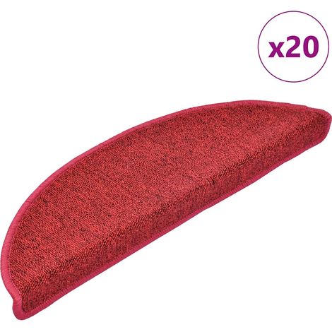 Stufenmatten 20 Stk. 56x17x3 cm Rot Halbrund