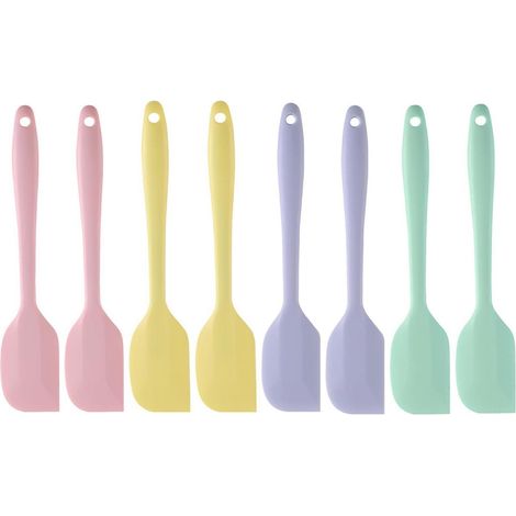 Mini-Silikonspatel-Set 8tlg. 21cm Hitzebeständig für Küche & Backen 4 Farben