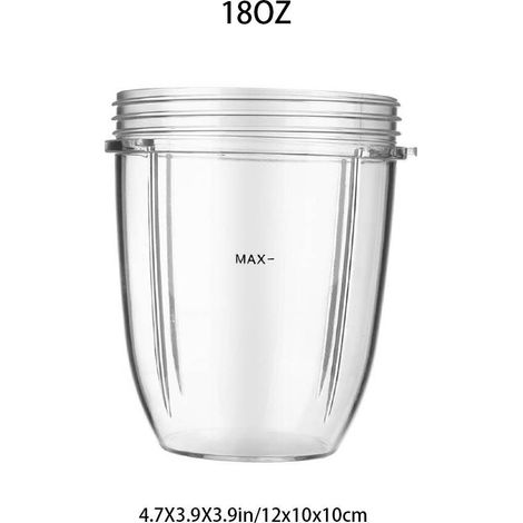 Bol mezclador transparente de 530 ml (18 oz) para Nutriribullet (1/5)