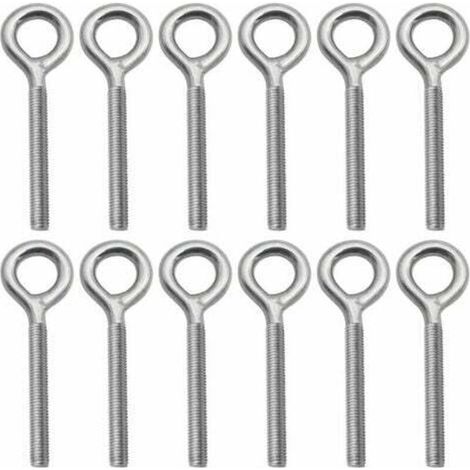 Set di 12 golfari M8 in acciaio inox 304 con viti ad anello per altalena da esterno. (1/4)