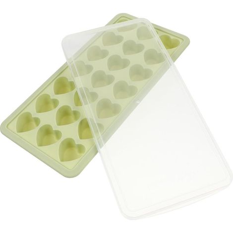 Bac à Glaçons en Silicone Forme de Cœur Couvercle, Facile Démouler et (1/5)