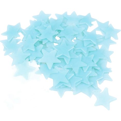 Pegatinas de pared de estrellas 3D que brillan en la oscuridad, paquete de 100 unidades, 30 mm, para la habitación del bebé. (1/5)
