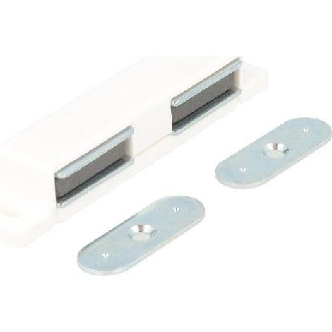 Chiusure magnetiche bianche da applicare con doppia contropiastra 2 pz.