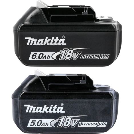 Genuine Makita 18V Batteries - 1x 6.0Ah BL1860 1x 5.0Ah BL1850 LXT Star Battery (1/5)