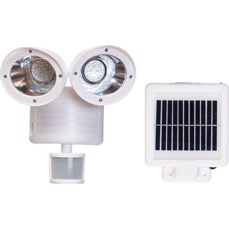 1 foco LED para exteriores, 2 cabezales ajustables, detector de movimiento de 21 m, aluminio IP65, jardín/garaje (1/5)