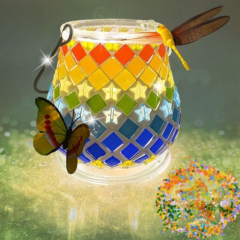 Support À Bougie En Verre - Kit Mosaïque DIY Pour Adultes Et Enfants - Idéal Pour Décoration Intérieure Et Cadeau - 1 Pièce (1/5)
