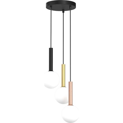 Suspension décorative ronde en verre noir 3xG9 6 W PLAY Milagro (1/5)