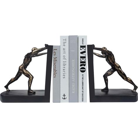 Serre-Livres Décoratifs Humanoïdes En Résine Antidérapants Pour Livres Lourds Idéal Pour Étagères De Bureau Salon Ou Espace D'étude