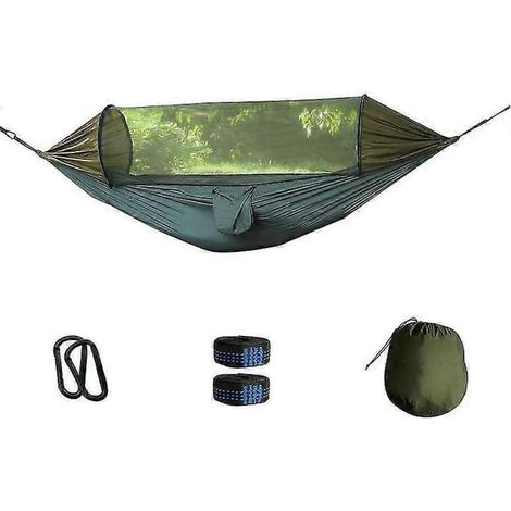 Filiyano-Hamac de camping portable avec moustiquaire intégrée pour dormir sous une tente de camping. (1/5)