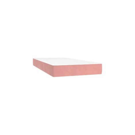 Matelas à ressorts ensachés pour enfants rose 80x160 velours (1/5)
